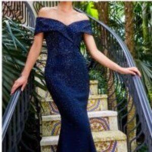 Mon Cheri Montage Collection Dress - Navy Blue